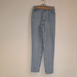 Vintage Wrangler For Women Light Wash High Rise Tapered Mom Jeans Sz 8